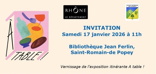 invitation A table Bibliothe que saint romain de popey